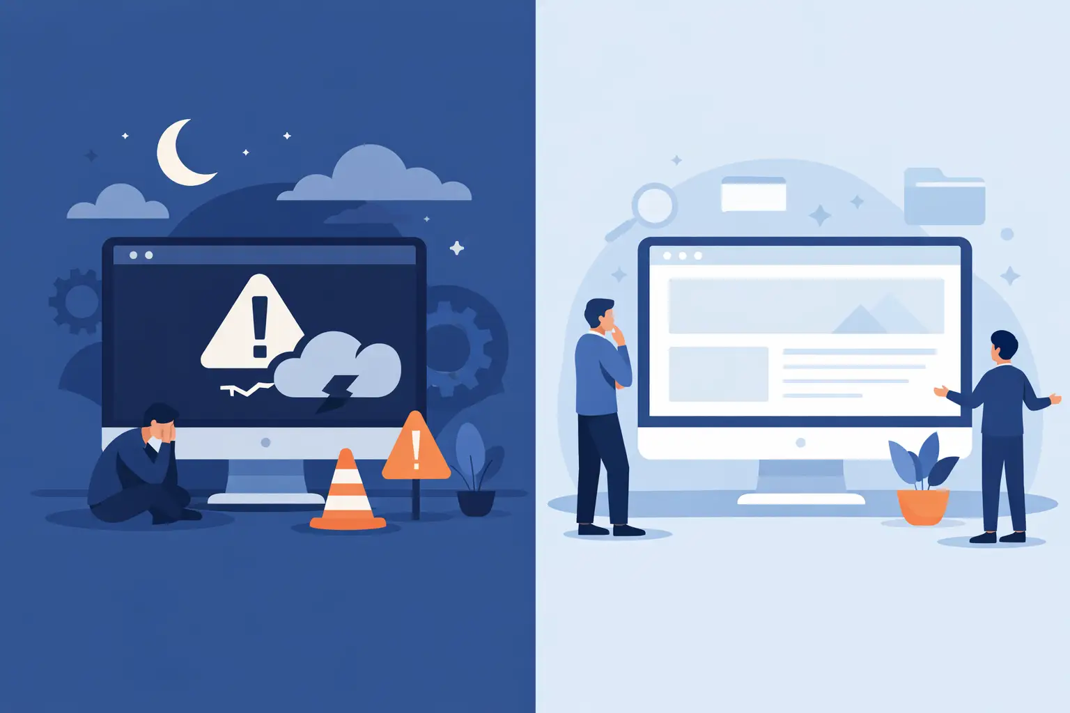 Sito offline vs sito vuoto: differenze utili