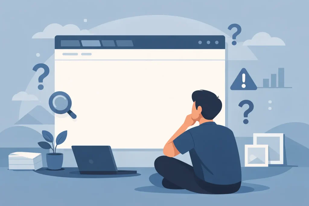 Scopri di più sull'articolo Sito senza contenuti: cosa indica davvero